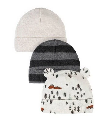 Gerber Baby Boys 3-Piece Camping Adventure Caps Size Newborn - Image 1 of 3
