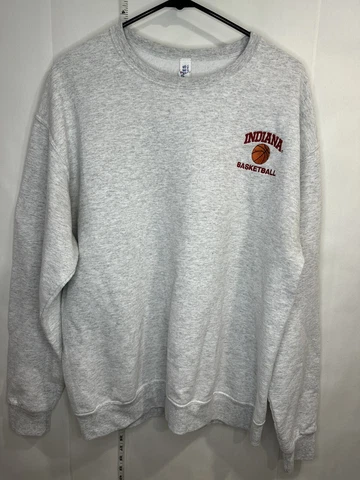 Vintage Jerzees Nublend Grey Sweatshirt Indiana Basketball Crewneck Size L Cover