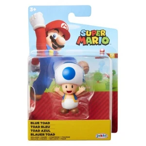Modellino giocattolo Jakks World of Nintendo Super Mario Blue Toad 2,5" da collezione 2023 - Foto 1 di 4