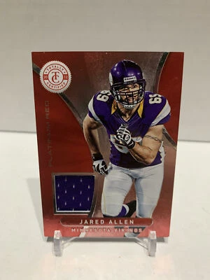 Джаред Аллен 2012 Полностью Сертифицированная Джерси Сувениры Реликвия #'d /299 Викинги - Изображение 1 из 2