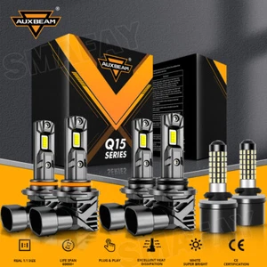 For Chevy Silverado 1500 2500 HD 1999-2002 AUXBEAM LED Headlight Hi/Low+Fog Bulb - Picture 1 of 17