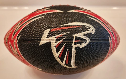 ATLANTA FALCONS  Football: Youth Size 9"Good Stuff Rubber: Black/Red Cover