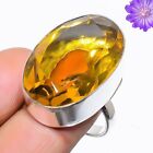 Citrine Gemstone 925 Silver Ring Handmade Jewelry Ring All Size