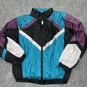 Sunterra Vintage Jacket Youth L Black Teal Purple Ski Outdoors Full Zip Pockets - Picture 1 of 11