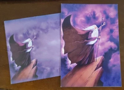 TREE FREE GREETINGS Meiklejohn WIZARD blank notecard, Tree-Free Greetings, unused