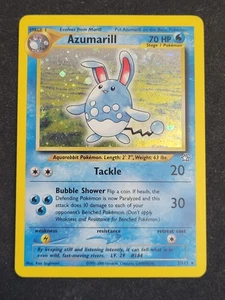 Pokemon Azumarill Neo Genesis Unlimited Holo Raro 2/111 WOTC 2000 - NM - Foto 1 di 10