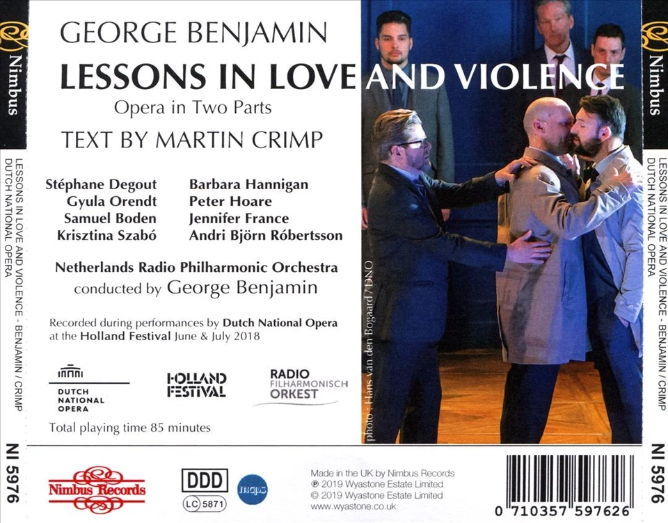 BENJAMIN,GEORGE - LESSONS IN LOVE AND VIOLENCE (2 CD) NEW CD - Image 1 of 1