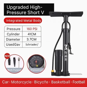 Mini Fahrrad Pumpe Tragbar 160 PSI Reifenfüller Presta Schrader Ventil Schwarz - Bild 1 von 5
