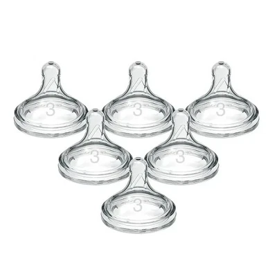 Dr. Brown's Natural Flow Level 3 Wide-Neck Natural Silicone Nipple WN3601 6 Pack - Image 1 of 4