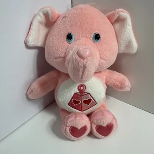 Care Bears Cousins Lotsa Heart Elephant Plush 8" Pink Heart Tummy Stuffed 2003 - Picture 1 of 8