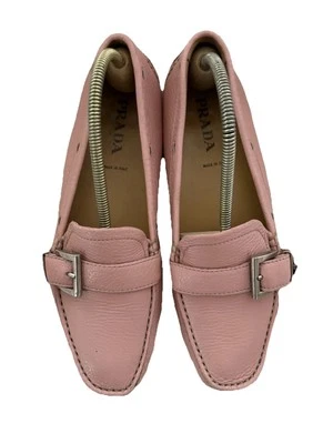 PRADA Loafers Flats Baby Pink  Leather Womens Size EU 36.5 US 6.5 - Image 1 of 4