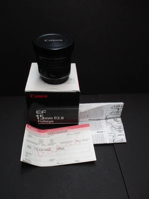Canon EF 15mm f2.8 Fisheye Lens 2006 version NEW IN BOX CANON USA PRODUCT - Image 1 of 4