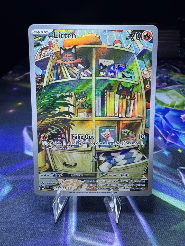 Litten 167/162 Illustration Rare – Pokémon TCG Temporal Forces SV05 - Image 1 of 2