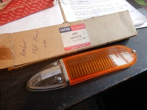NOS 61-68 JAGUAR XKE E TYPE LUCAS FRONT AMBER PARKING LIGHT LENS 54572374 LAMP - Bild 1 von 6