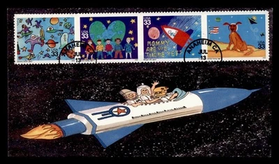 DR WHO 2000 FDC SPACE KIDS ART RRAGS CACHET COMBO M60597 - Image 1 of 2