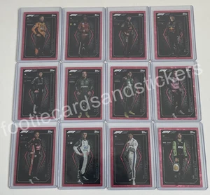 Turbo Attax 2025 COMPLETE SET OF 12 PINK PARALLEL DIAMOND PULL Cards Topps 🇮🇳 - Picture 1 of 1