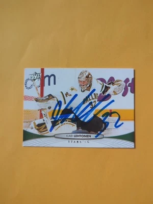 Kari Lehtonen Signed Dallas Stars Card Foto 1 de 2