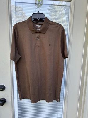 DKNY Polo Shirt Mens L Cotton Blend Short Sleeve Logo $69.50 - Imagem 1 de 3