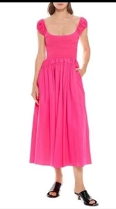 La Ligne Vivian Kleid XS Hot Pink Nordstrom Neu mit Etikett $ 295 ärmellos Midi - Bild 1 von 2