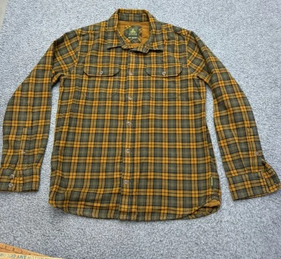 PrAna Flannel Shirt Men’s Medium Plaid Button Up Long sleeve - Image 1 of 4