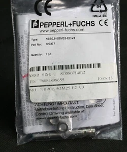 One (1) Pepperl+Fuchs NBB0, 8-5GM 25-E2-V3 Inductive Proximity Sensor 120377 NEW - Picture 1 of 6