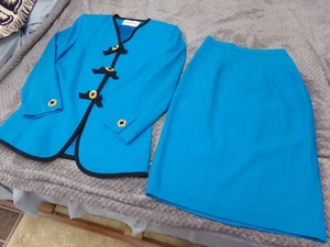 Vintage IVANA TRUMP Bow Detail Blazer Jacket & Skirt Set-NEW! - Picture 1 of 3