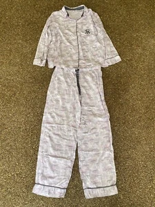 Victoria’s Secret Cotton Pajama Set Medium Pink & Gray - Picture 1 of 8