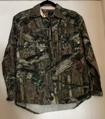 Browning For Her 迷彩棉混纺户外衬衫纽扣 S 码 — 第 1/4 张图片