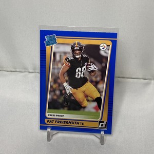 PAT FREIERMUTH 2021 DONRUSS FOOTBALL #281 BLUE PRESS PROOF PARALLEL RC  