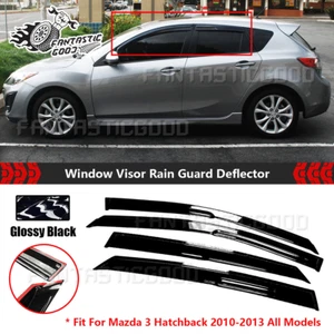 Para Mazda 3 Hatchback 2010-13 JMD Mugen viseras para ventana protectores contra lluvia sombrilla ventilación - Imagen 1 de 6
