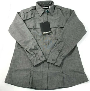 NEW BLAUER WOMEN'S LONG SLEEVE WOOL BLEND SHIRT 8450W HEATHER GREY 36 REG - Picture 1 of 3