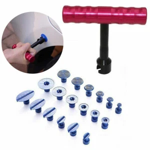 Car Tabs & T-Bar Hammer Puller Lifter Paintless Dent Pit Repair Tool Accessories - Picture 1 of 3
