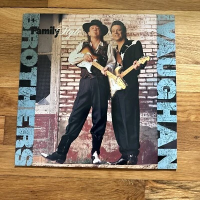 THE VAUGHAN BROTHERS "Family Style" Vinyl LP/ 1990 CBS Assoc. First Press/ MINT - Image 1 of 4