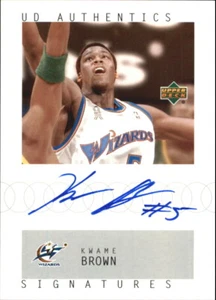 B2653- 2002-03 UD Authentics Signatures #KW Kwame Brown Auto - NM-MT - Picture 1 of 2
