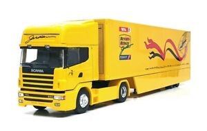 Eligor 1/43 Scale 11162 - Scania F1 Transporter Truck Jordan - Yellow