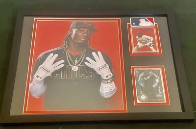 MLB ⚾️ ELLY DE LA CRUZ PHOTO, CARDS and MLB PATCH (MATTED &  FRAMED) - Image 1 of 4