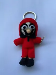 Llavero Muñeca de Cuerda Hecho a Mano La Casa De Papel Atraco de Dinero Hecho a Mano Reino Unido - Imagen 1 de 3