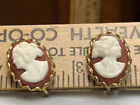 Cameo Earrings, Great Look, Screw Back - Egg/8/1 - Open To Offers