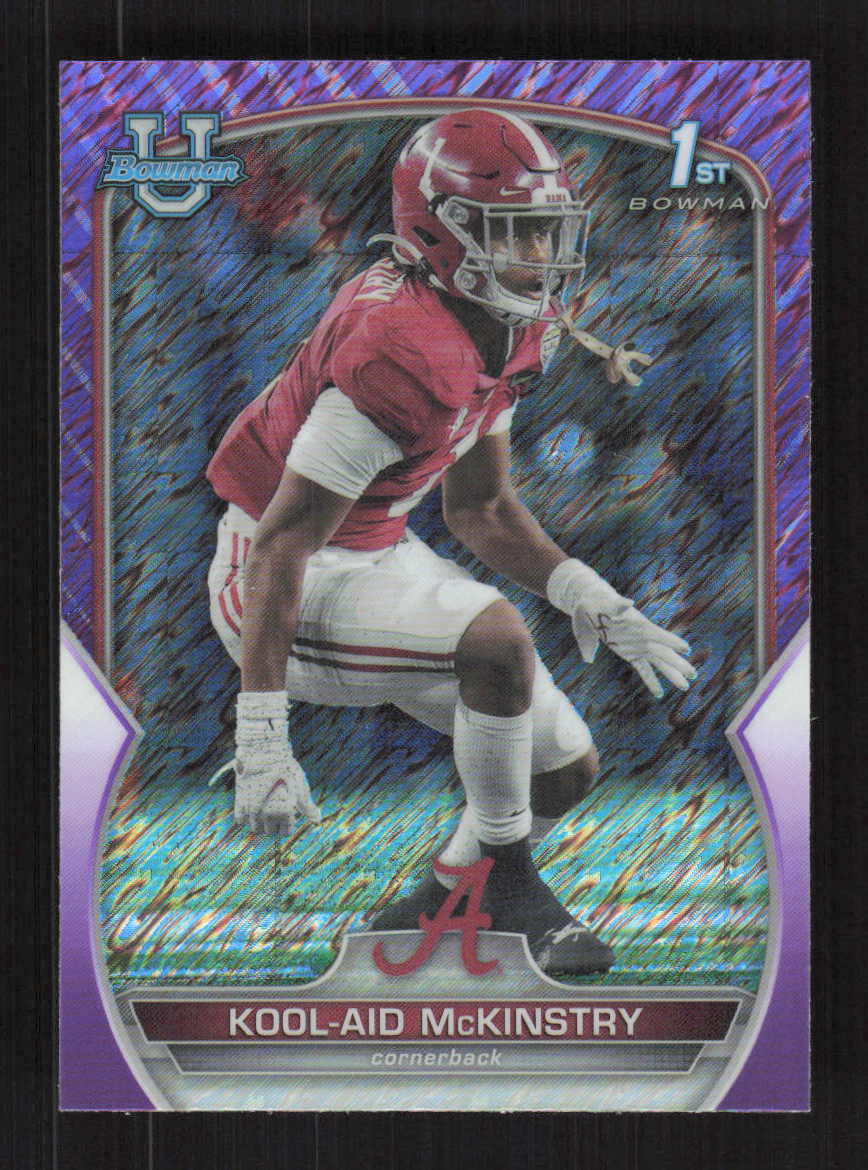 Kool-Aid McKinstry 2022 Bowman University Chrome Purple Shimmer Refractor #14