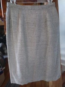 Neu Ann May Rock Damengröße 14 weiß schwarz Tweedrock 70 % Seide  - Bild 1 von 15