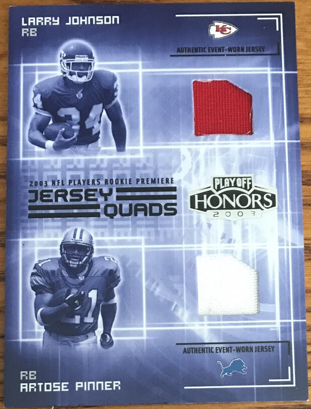 2003 Playoff Honors Jersey Quads Johnson/Pinner/Burleson/Smith #JQ-2 #’d 154/250 - Image 1 of 3