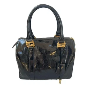 FENDI Forever Bauletto Bowling Bag Lackleder Logoprägung inkl. Schloss - Bild 1 von 18