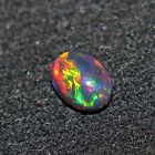 7 x 5 mm cabochon ovale naturel éthiopien multi feu noir opale ovale cabochon pierre précieuse lâche B-24
