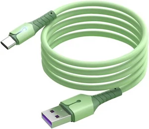 Cable USB-Type C Charge Rapide 3A Silicone Vert 2m Pour Smartphone Xiaomi / Opp - Photo 1 sur 4