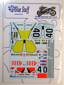 Blue Stuff Decal Sheet 1:12 Scale Honda NSR500 "SEED" S.Itoh '89 suit Hasegawa - Bild 1 von 9