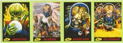 Topps MARS ATTACKS Calendar 2014 Sealed NEW Unopened 4 CARD PROMO SET A1-A4 rare - Image 1 of 2