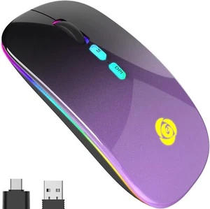 Kabellose Maus Bluetooth-Maus mit Typ-C USB-Empfänger 24 GHz USB-Empfänger 7 ... - Bild 1 von 8