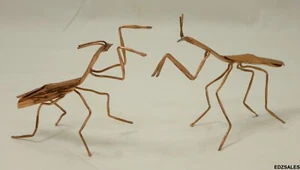 Pair of Copper Praying Mantis Figures - Contemporary Artist Design - Picture 1 of 12