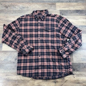 Patagonia Men’s Medium Worn Wear Orange Black Lightweight Fjord Flannel Shirt - Picture 1 of 13