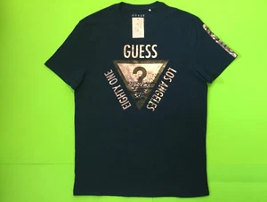 GUESS Los Angeles Men’s Short Sleeve T-Shirt Size X-LARGE Blue w/Dark Silver - Picture 1 of 12